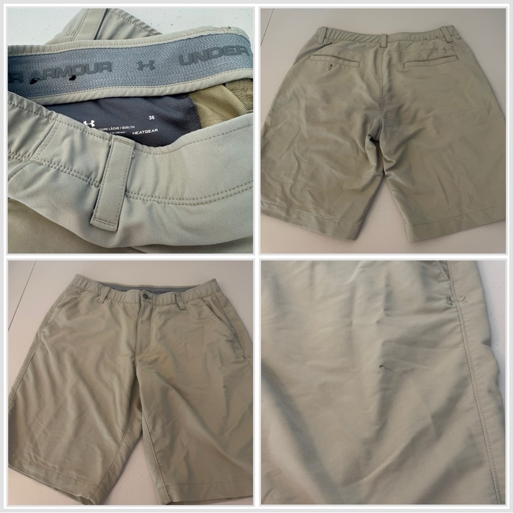 4 Pair Under Armour Men's Golf Shorts - Size 36
